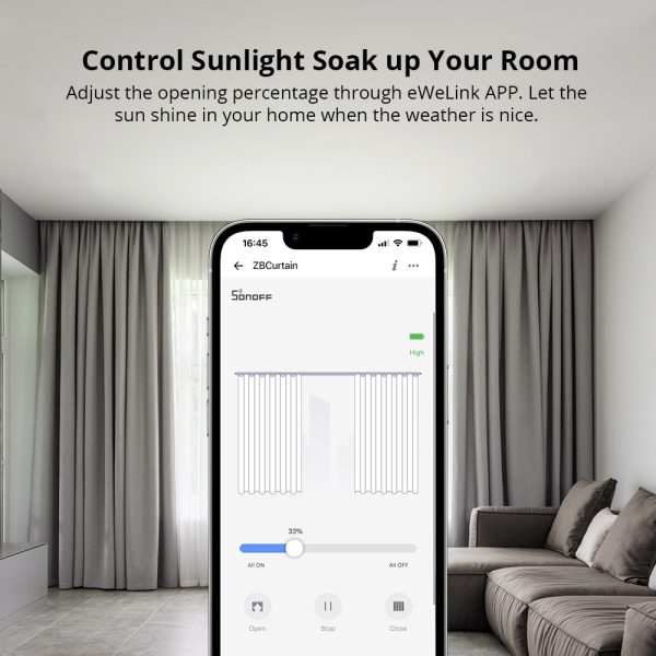 Motor perdele smart Zbcurtain de la Sonoff