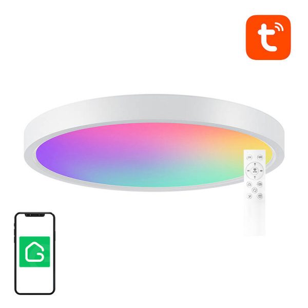 Plafonieră Smart WiFi + Bluetooth Gosund – LED RGB+CW, Control din telefon