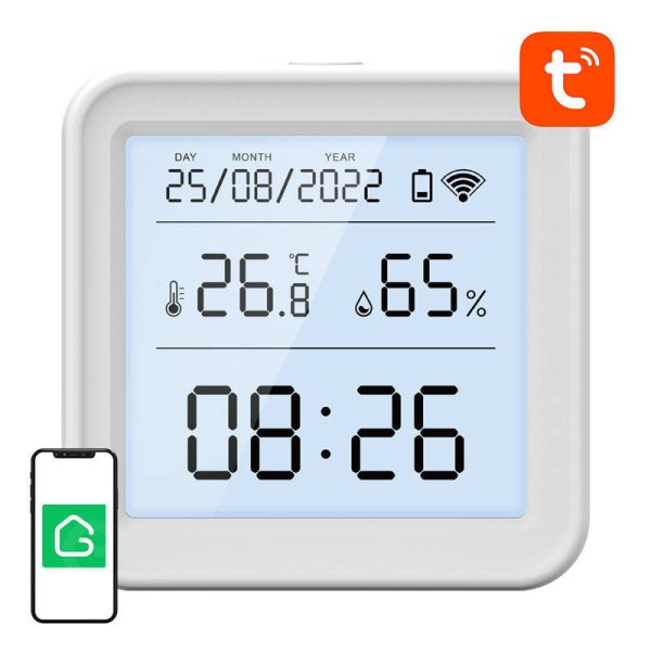 Senzor WiFi de Temperatura și Umiditate Gosund S6 – Afișaj LCD cu Iluminare